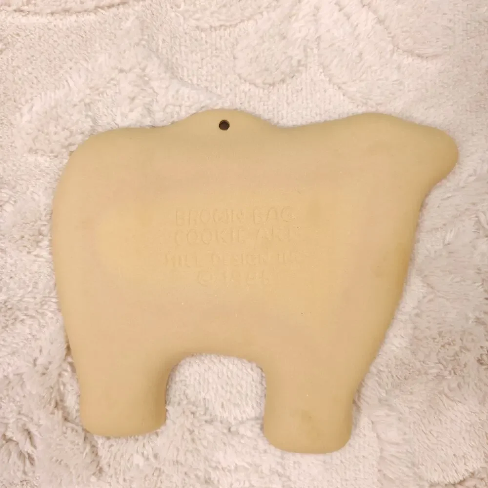 Vintage Brown Bag Cookie Art Shortbread Mold Cow 1986